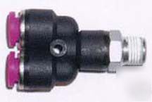 Pneumatic y connector 3/8