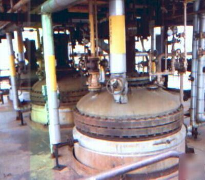 Reactor, 1,000 gallon, g/l, dedietrich, 100 psi/fv,jkt,