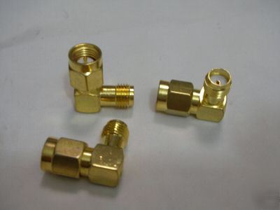 50,gold sma jack to sma plug l right angle adapter,11A