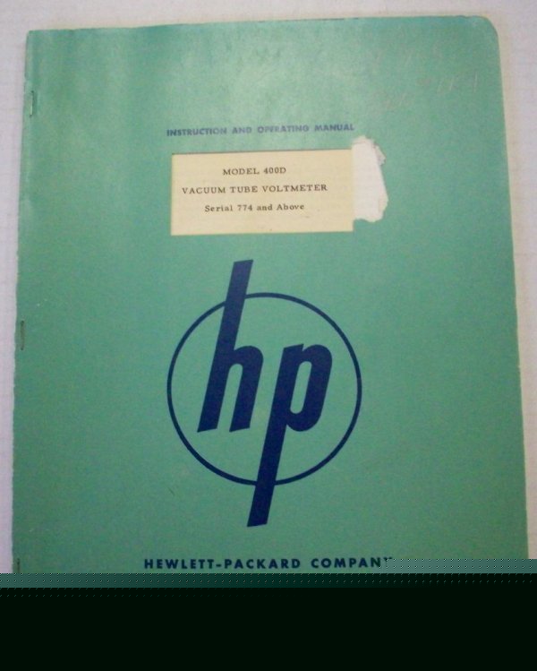 Hp model 400D instruction and operating manual $5 ship