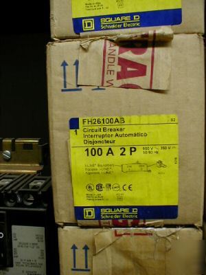New square d FH26100 ac 2P 100A 600V circuit breaker