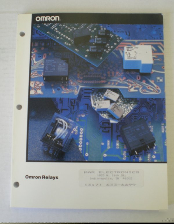 Omron relays product catalog 1989 - $5 shipping 