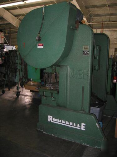 Rousselle 6B 60 ton obi punch press, air clutch & brake