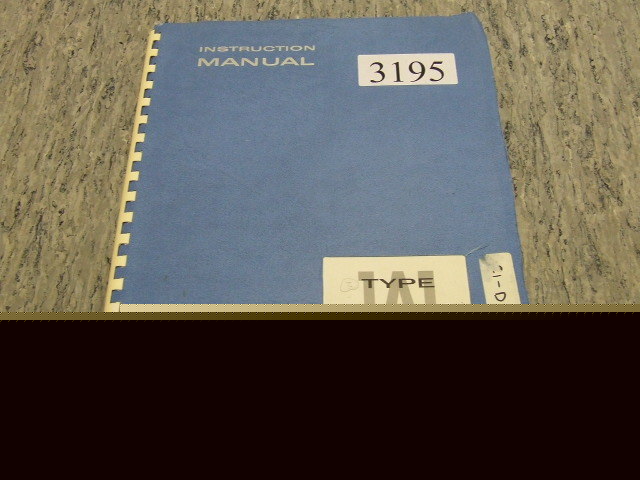 Tektronix type 1A1 plug-in instruction manual