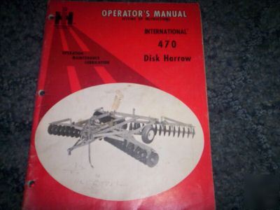 Case ih 470 disk harrow operators setup manual book