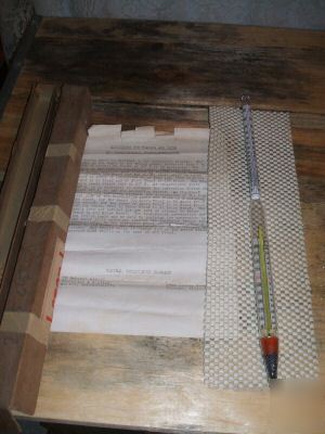 Central scientific thermo hydrometer thermometer