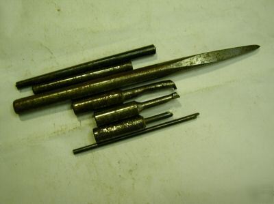 Mix lot 5 machinist lathe cutting tools round +2 bar