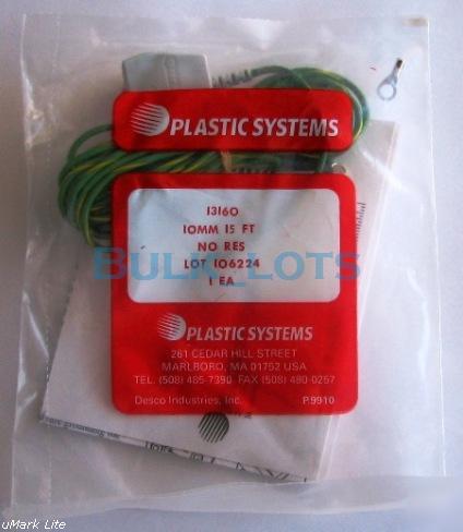 New desco esd 13160 10MM 15 ft grounding cable harness