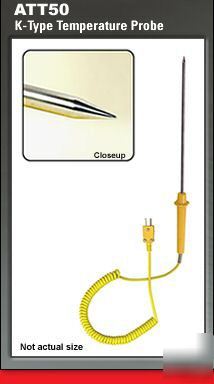 Uei ATT50 k-type 8IN liquid probe with handle thermocou