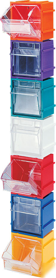 Wise tip out storage craft toy bin stackables orange 9