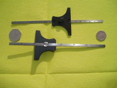 Depth gauge (metric / imperial scale) measuring gage