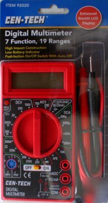 Digital multimeter w/enhanced backlit lcd auto off