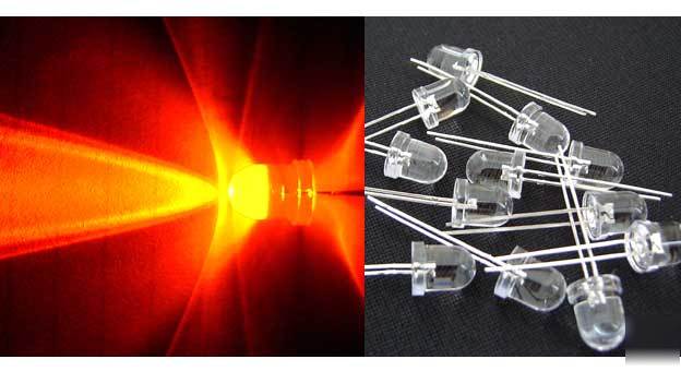 10 sets 8MM 12V ready orange 9500MCD led leds