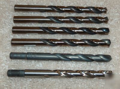 #2 qty of 6 cobalt & black oxide bits 27/64 no 