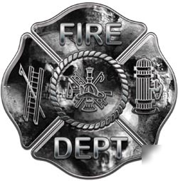 Maltese cross skull decal reflective 4