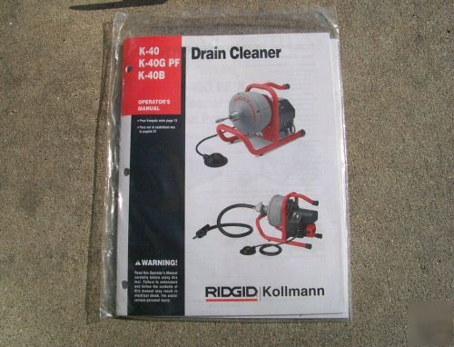 New ridgid k-40B gpf drain cleaner sink machine in box 