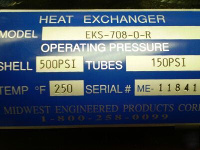 Thermal transfer shell and tube heat exchanger for oil