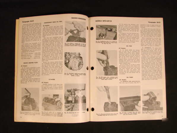 Massey-ferguson mf 25-130 tractor i&t service manual ex