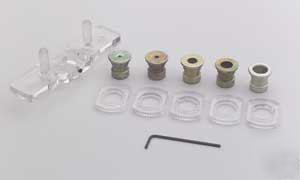 New shop fox centering jig & 5 bushings for woodworking 