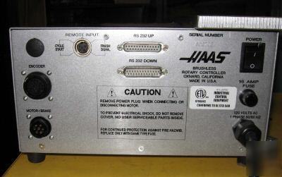 2006 haas hrt-210 rotary table w/ servo control box vmc