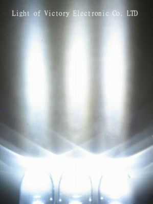 50 x 10MM super white led lamp 130,000MCD free resistor