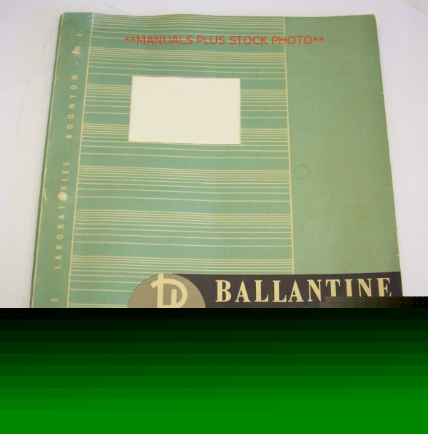 Ballantine 440 op/service manual - $5 shipping 