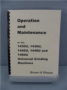 Brown & sharpe 14XX grinder service manual