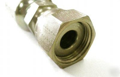 Hydraulic crimp fitting 1/2 female flat face X1/2 hose 