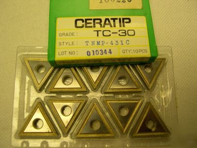 New 10 ea. ceratip inserts tnmp 431 grade TC30