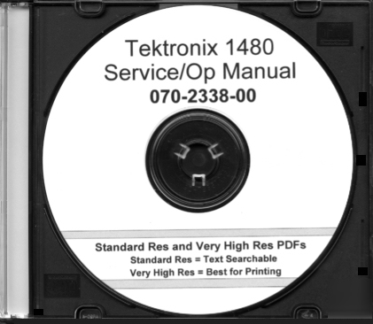 Tek 1480 service / op manual in 2 res + A3 + A4 + xtras
