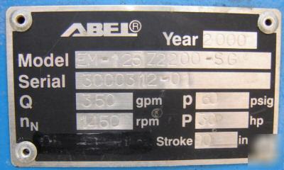 350 gpm @ 60 psi abel em pump:mod em-12572200-sg (4669)