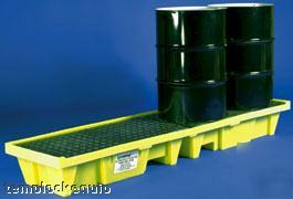 Enpac 4 barrel in-line poly-spillpallet spill pallet