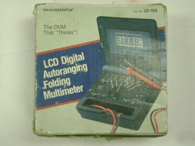 Micronta lcd digital autoranging folding multimeter