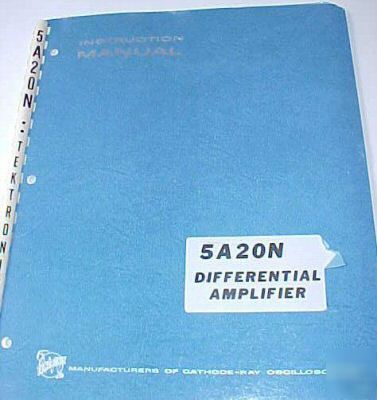 Tektronix 5A20N instruction manual