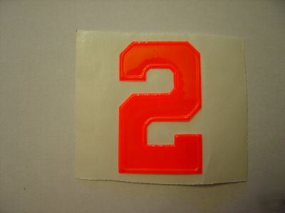 Fire helmet reflective stickers/decals -numbers--