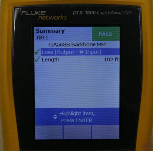 Fluke dtx-GFM2 gigabit mm fiber module dtx-gfm dtx-1800