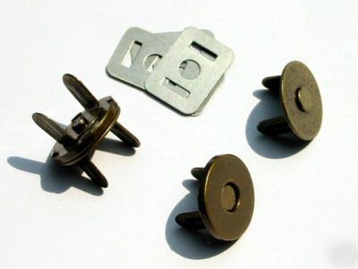 18MM magnetic bag snaps antique brass slim 50 MSE18-ab