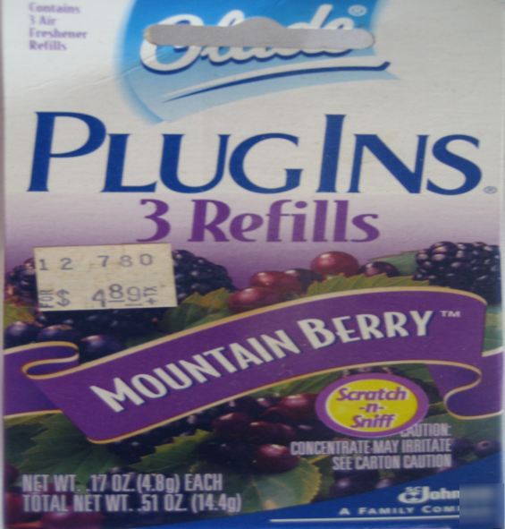 Glade plug-in refills mountain berry-scj 434161
