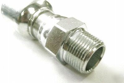 Hydraulic crimp fitting 3/8 inch male pipe f/ 1/4 hose 