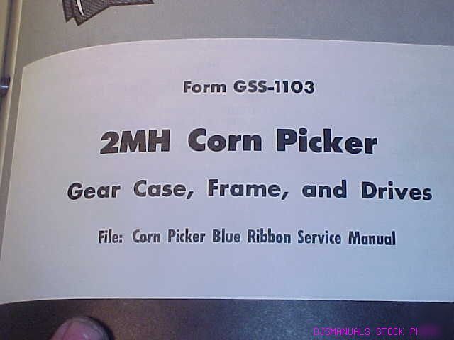 Ih 2MH corn picker gear case frame service manual