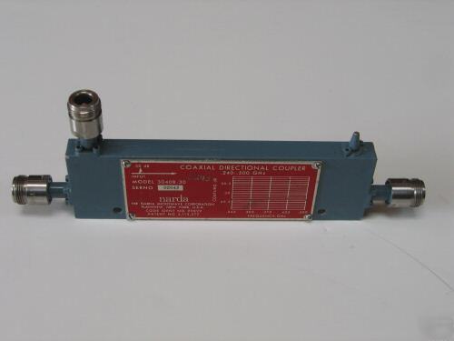 Narda 3040B-30 coaxial directional coupler, .24-.50 ghz