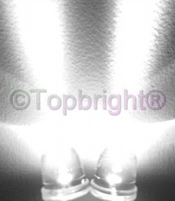 1000 pc mega bright white led 10MM 130,000 mcd f/r&s/h