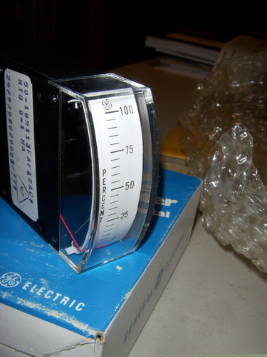 Ge edgewise percent panel meter nos vert horz rtg 0-1MA