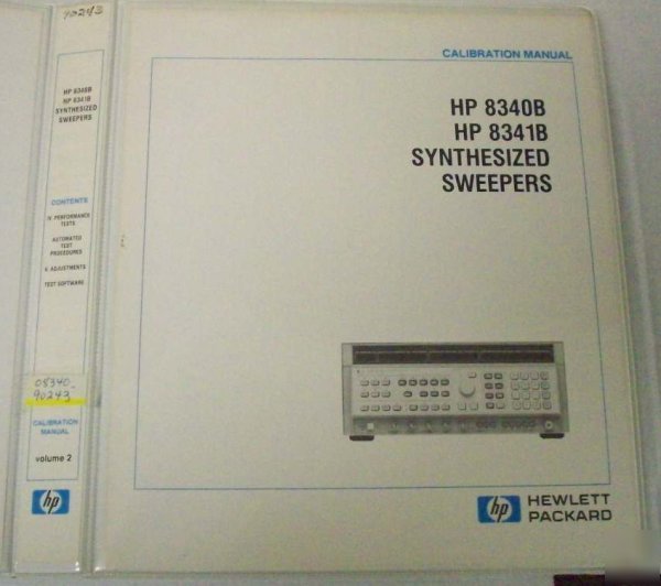 Hp 8340B/8341B calibration manual - $5 shipping 
