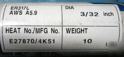 New welding wire ss alloy ER317L 3/32
