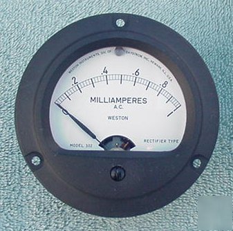 New weston 0 to 1 ma ac round panel meter 302 classic 