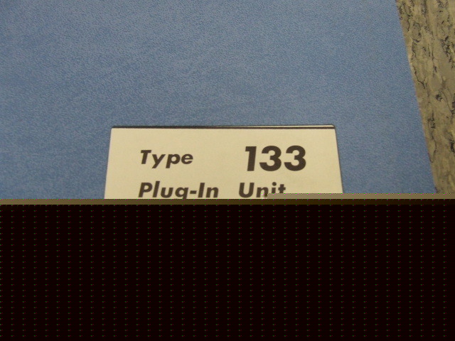 Tektronix type 133 plug-in unit power supply manual