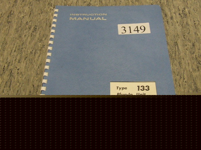 Tektronix type 133 plug-in unit power supply manual