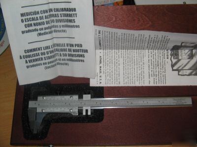 Starrett no.123 vernier caliper master bar 0-6 capacity