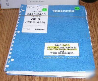 Tek 2445/2465 opt 06 &09 ctr tmrtrgr wrd rec serv man